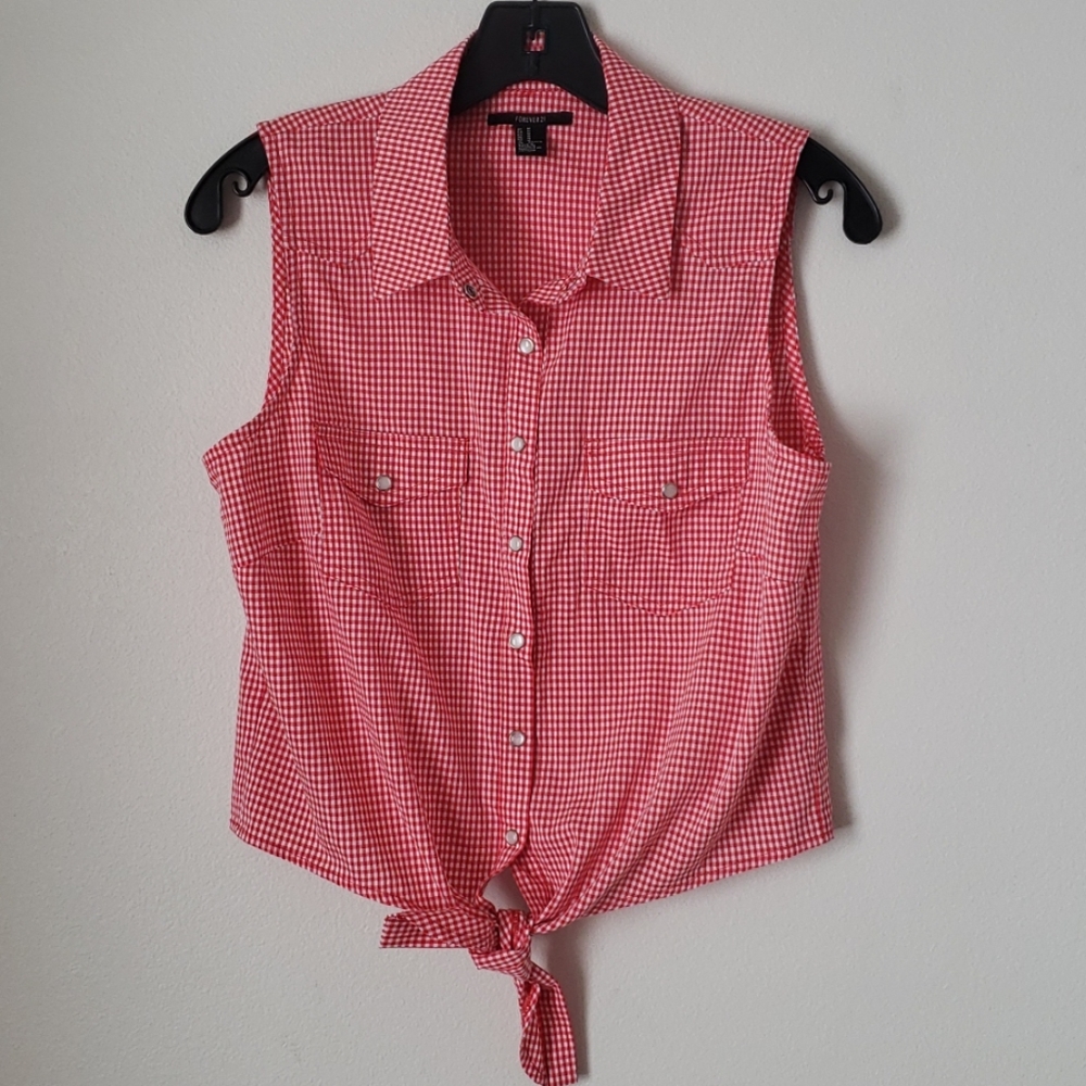 Button down tank top